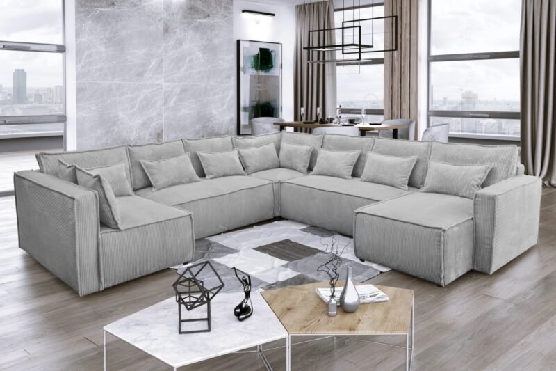 canape panoramique convertible gris pas cher