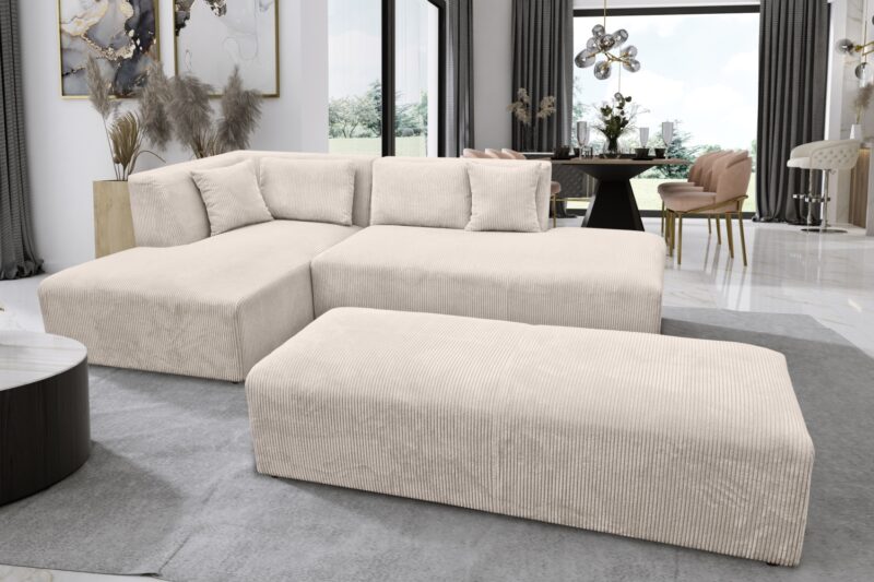 canape angle modulable velours gauche