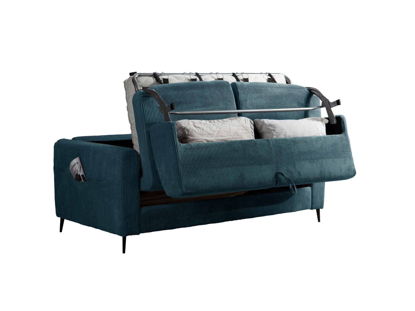 canape convertible express 2 places velours cotele