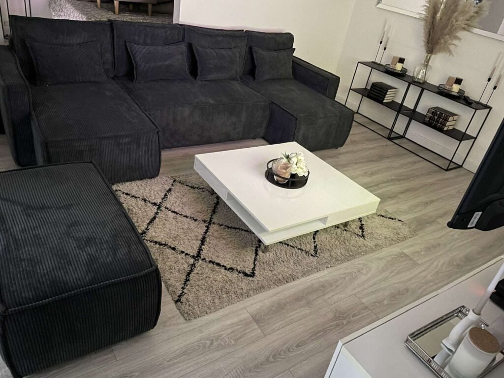avis canape eva u noir pouf velous cotele sofastyle75