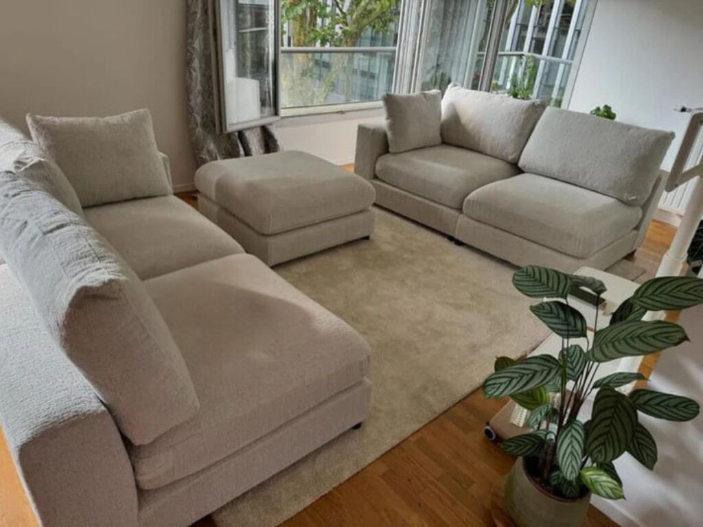 canape modulable en tissu chenille
